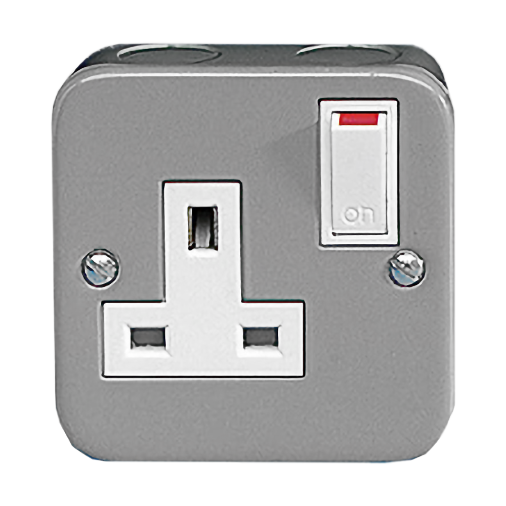 Metal Clad 13A Single Socket 1 Gang Switched Elevator Equipment